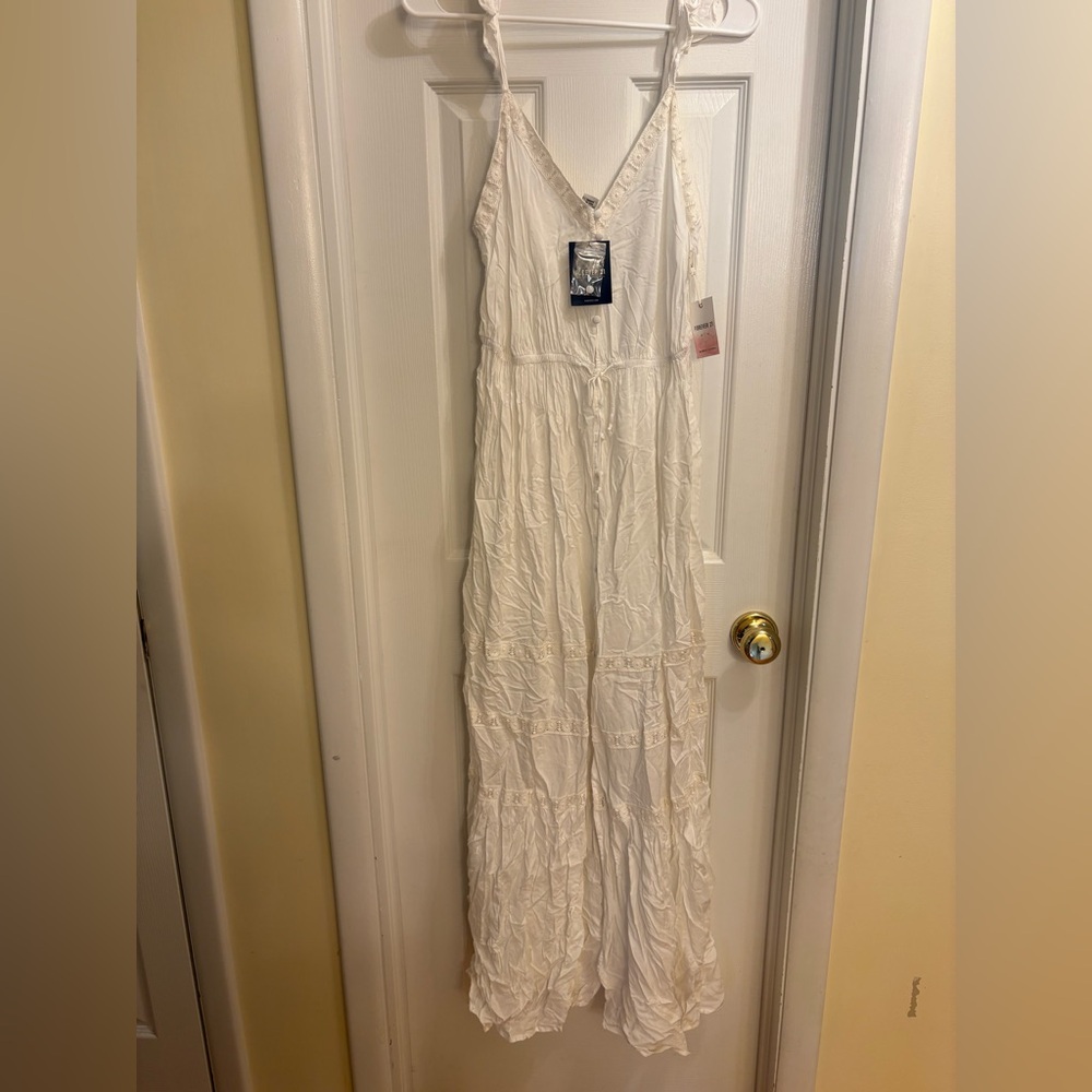 Boho White Maxi Dress